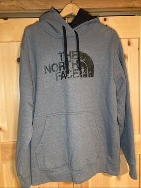 The North Face Men’s Gray Pullover Hoodie with Black Logo